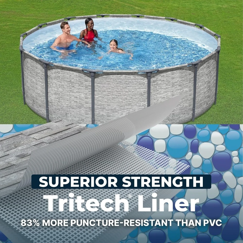 Outdoor Furniture Brand - مجموعة حمام سباحة فوق الأرض بإطار