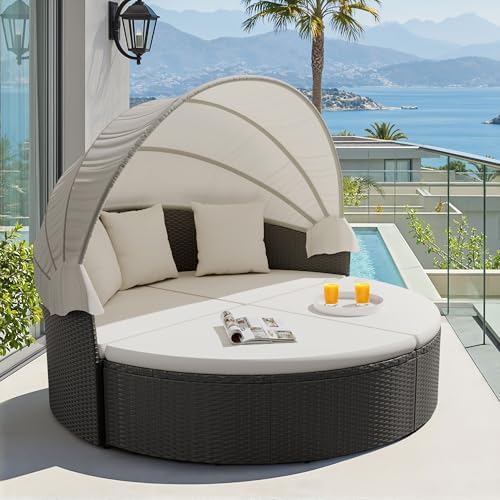 Outdoor Daybed Sofa - أثاث فناء خارجي: سرير نهاري دائري