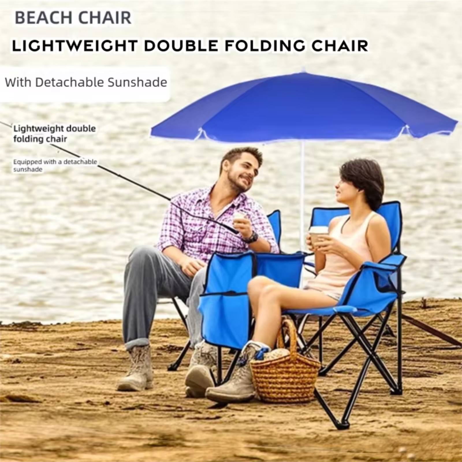 Outdoor Furniture Replacement Fabric - كرسي تخييم مزدوج قابل للطي مع