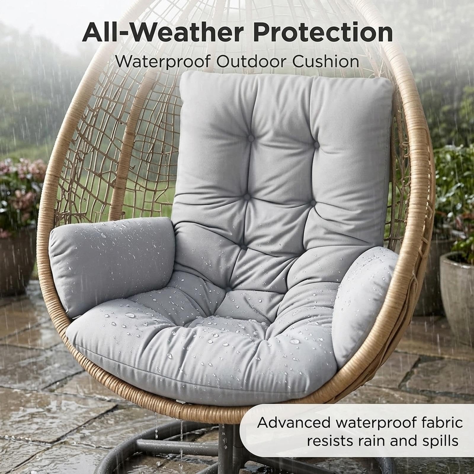 Outdoor Furniture Replacement Fabric - وسادة بديلة لكرسي البيضة، مقاس 60×120