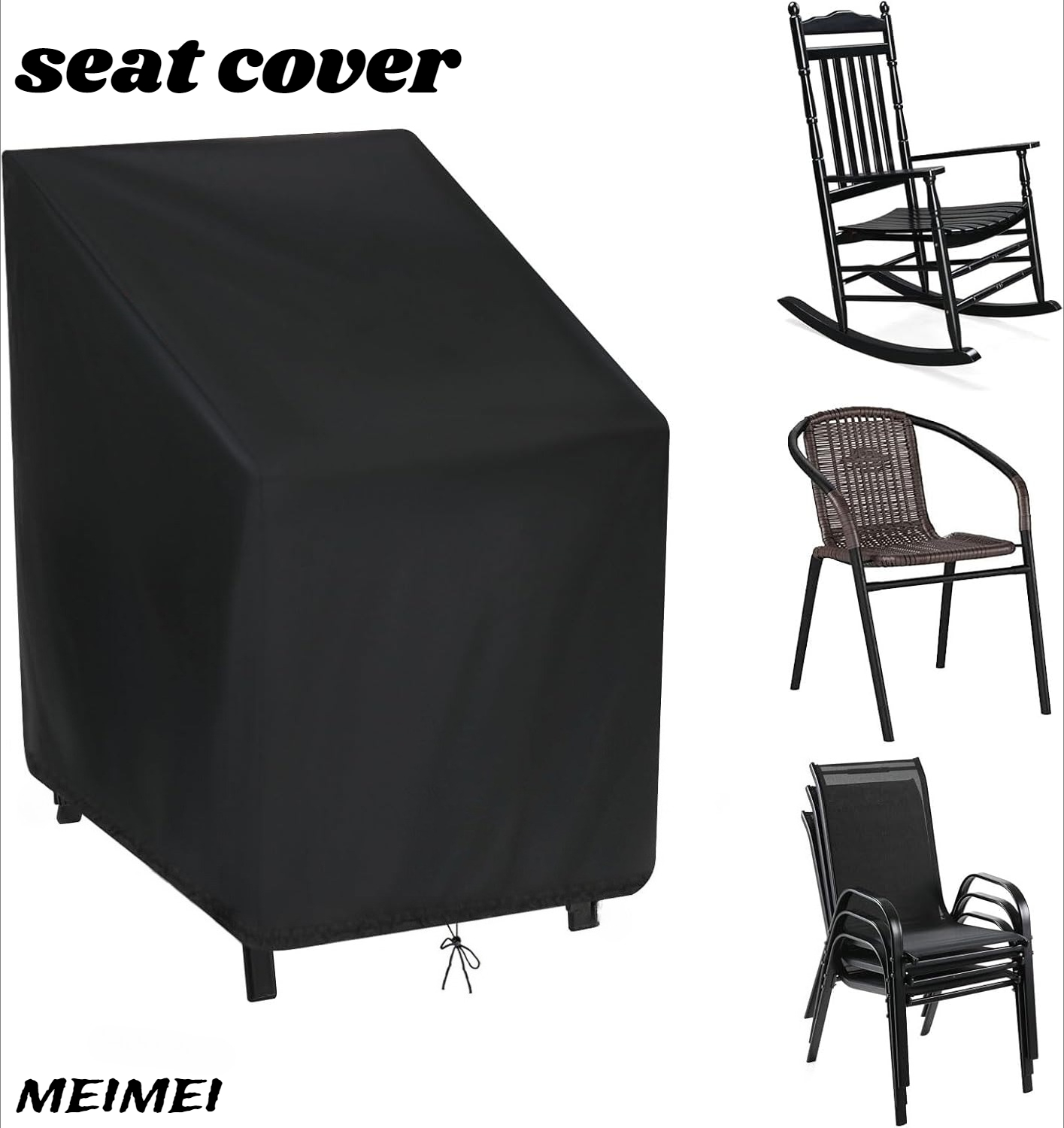 Outdoor Furniture Protector - مكدسة كرسي غطاء غبار حقيبة التخزين