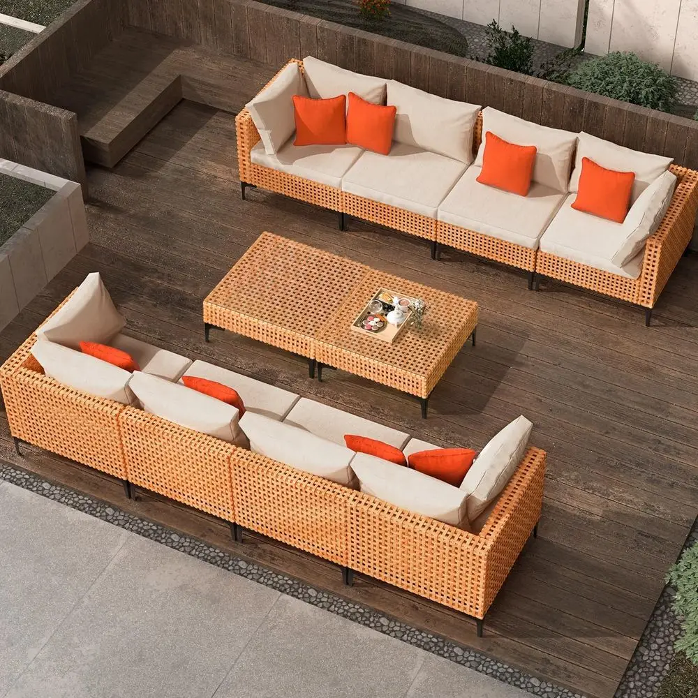 Outdoor Furniture Balcony - طقم أثاث خارجي مكون من 10