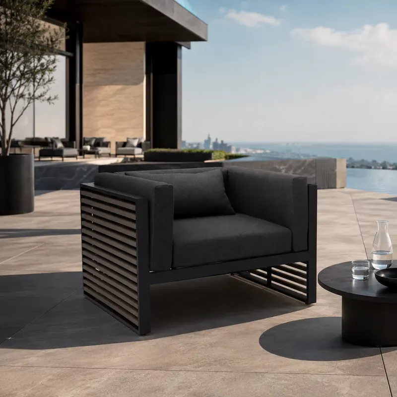 Outdoor Furniture Quick Dry - أريكة خارجية مقاومة للماء من الألومنيوم،