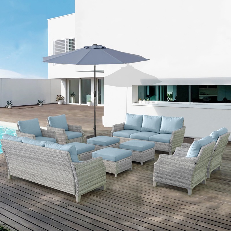 Outdoor Furniture Quick Dry - طقم أريكة خارجية عصرية من الراتان