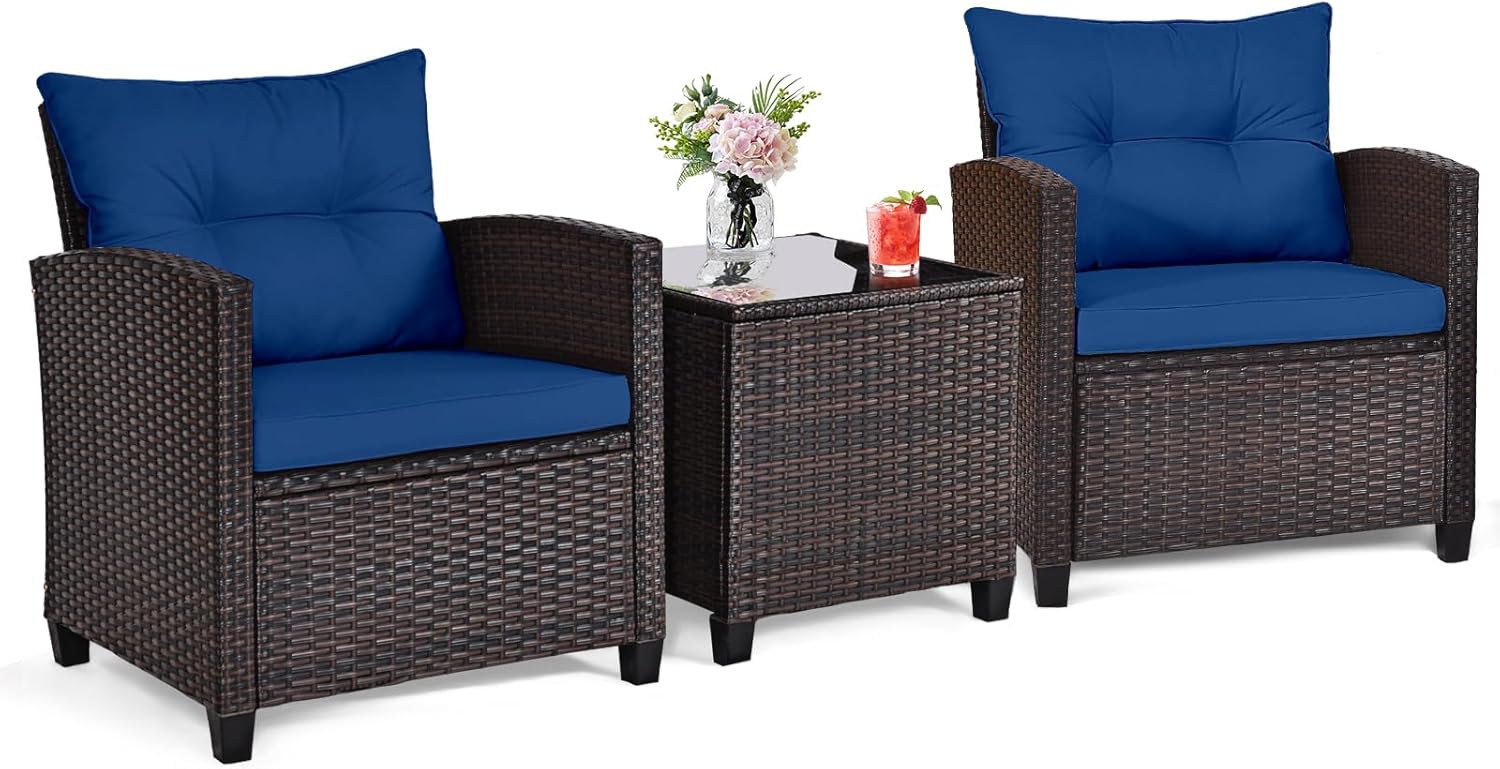 Outdoor Furniture Table And Chairs - طقم بيسترو خارجي من 3 قطع