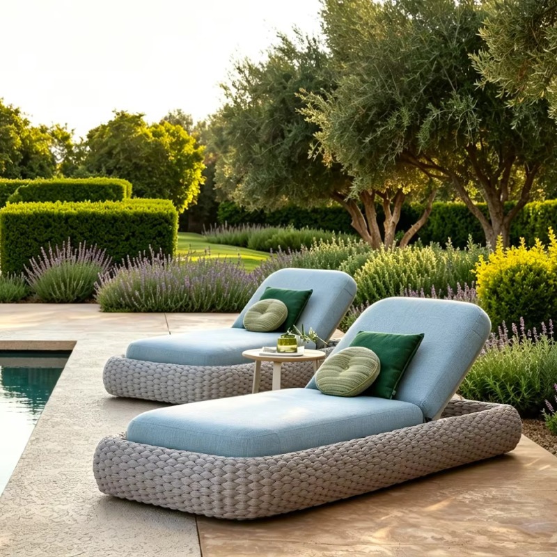 كرسي استلقاء شمسي مخصص بإطار أ - مراجعة Outdoor Furniture Quick Dry وسعره