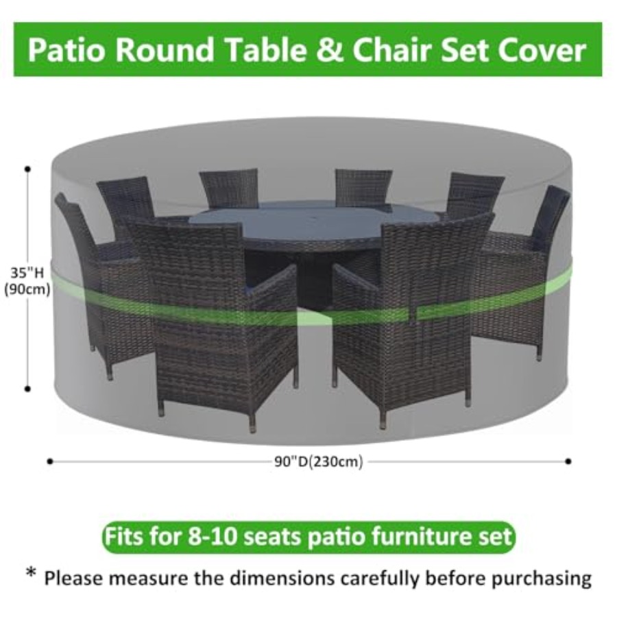 أغطية أثاث الفناء المستديرة، أ - مراجعة Outdoor Furniture Table And Chairs وسعره