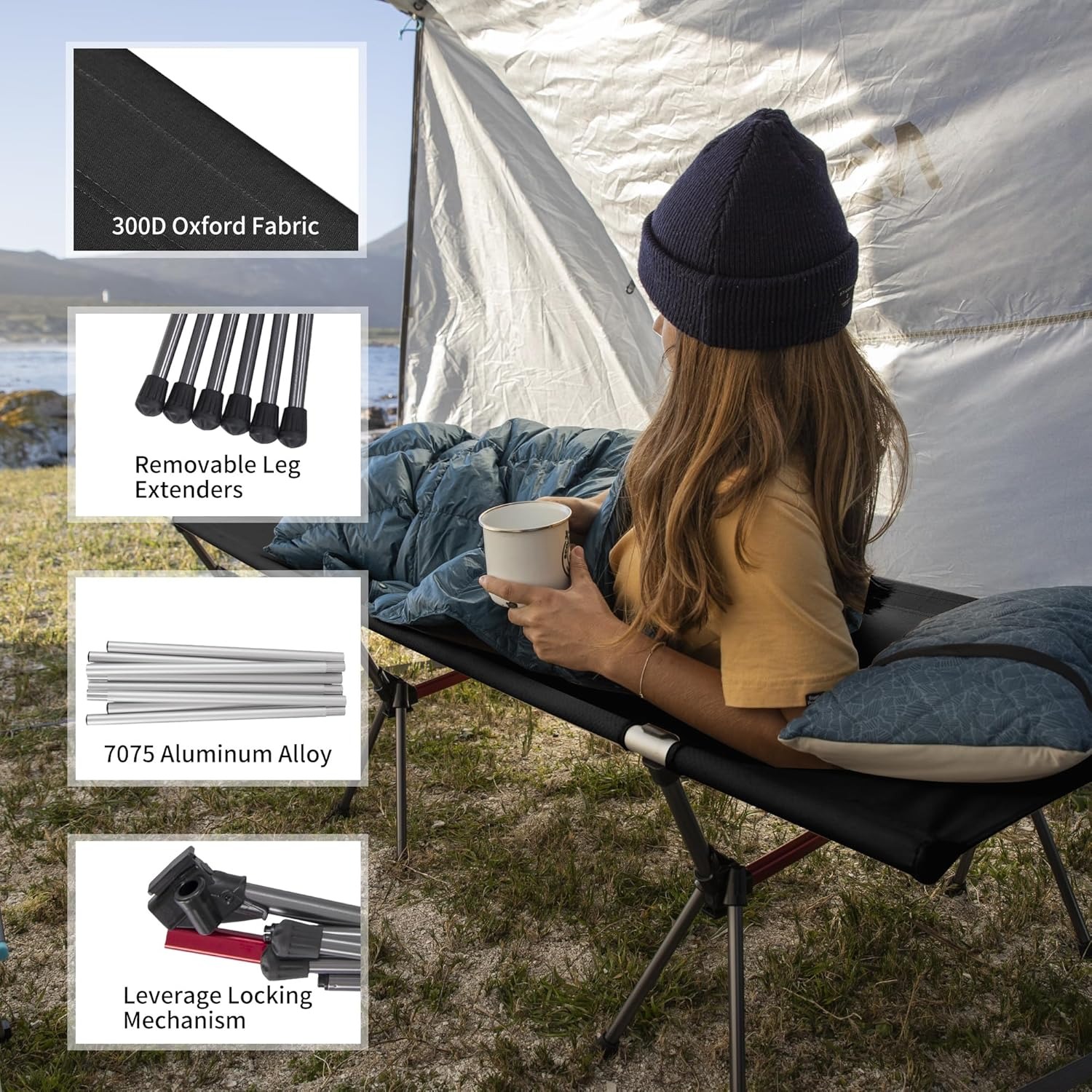 سرير تخييم قابل للطي من نيتشره - مراجعة Outdoor Daybed Sofa وسعره