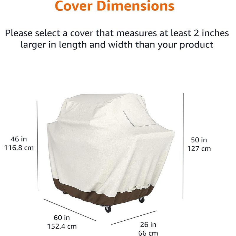 غطاء شواء خارجي 210D بيج مقاوم - مراجعة Outdoor Furniture Varnish وسعره