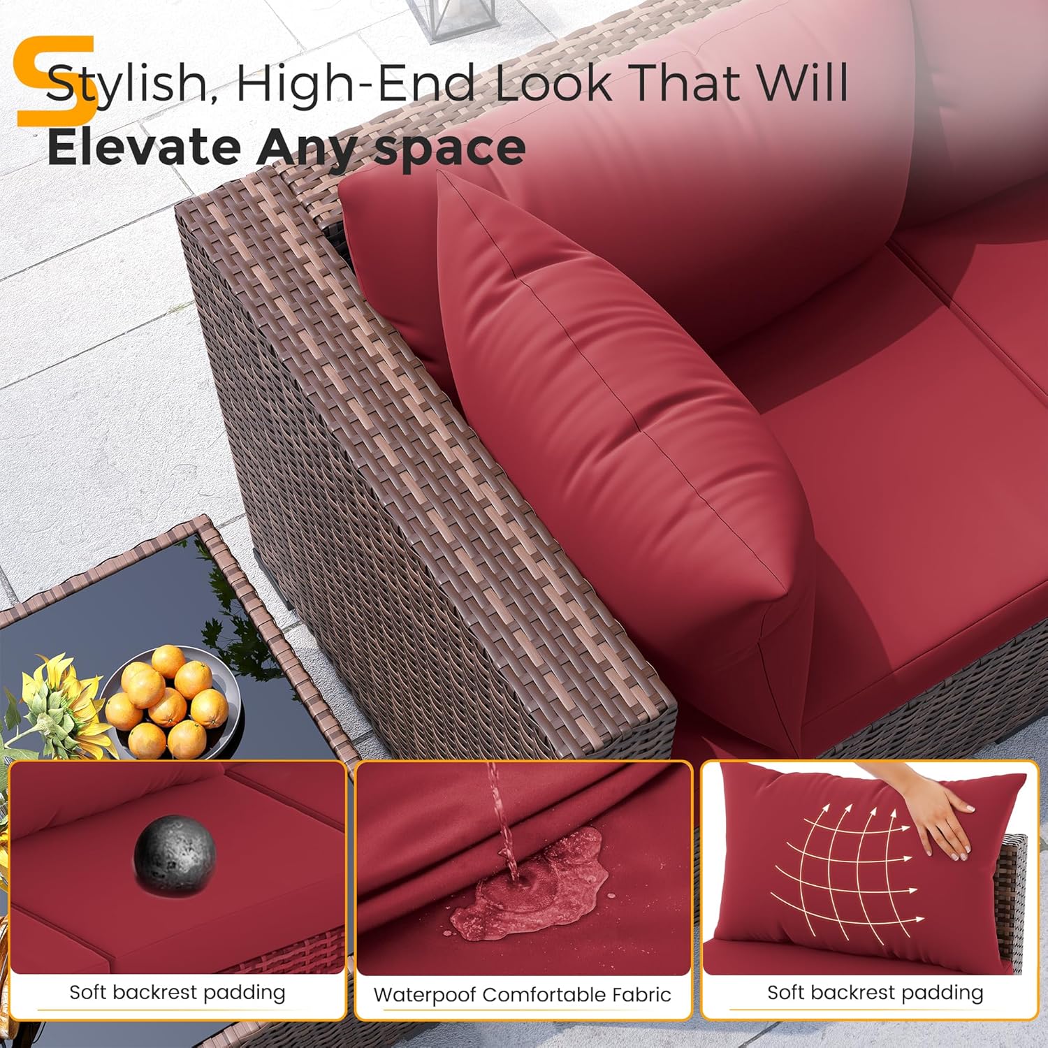 طقم أريكة من 8 قطع مصنوع من ال - مراجعة Outdoor Furniture With Fire Pit وسعره
