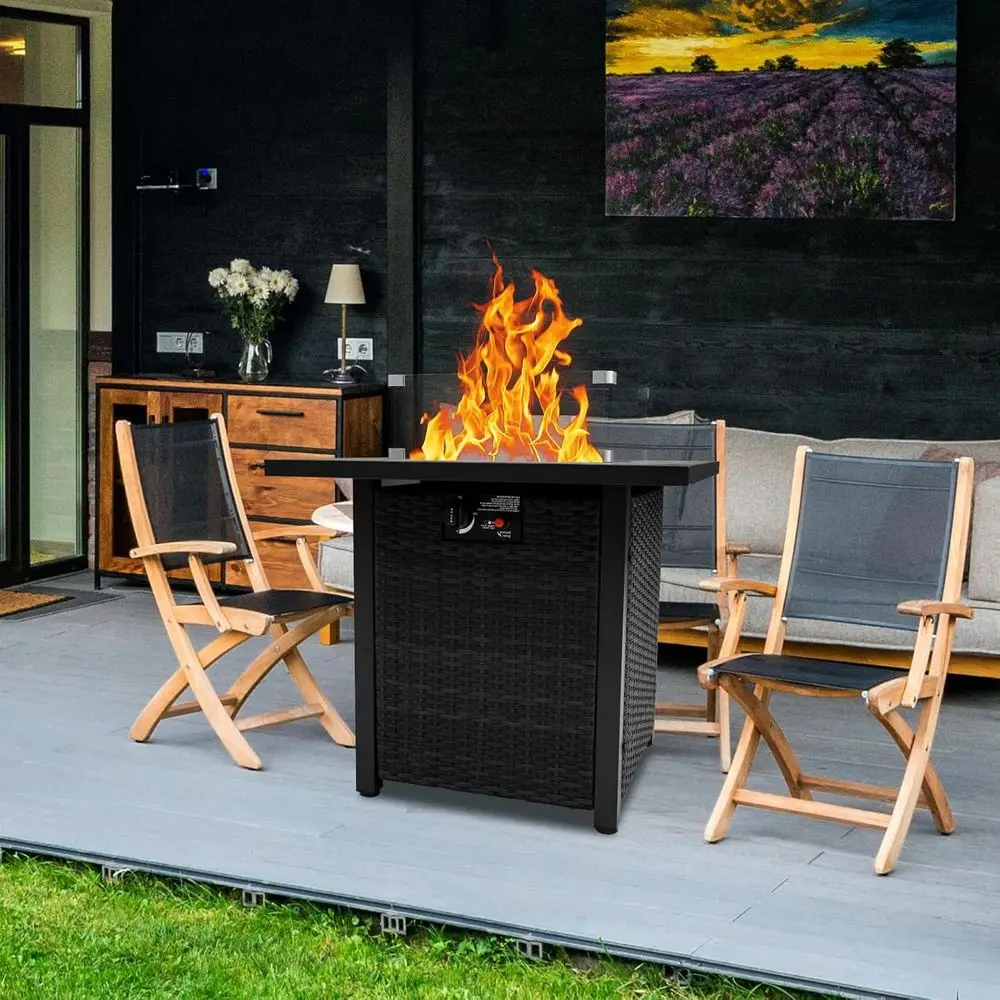 طقم أثاث خارجي من الخوص، أريكة - مراجعة Outdoor Furniture With Fire Pit وسعره