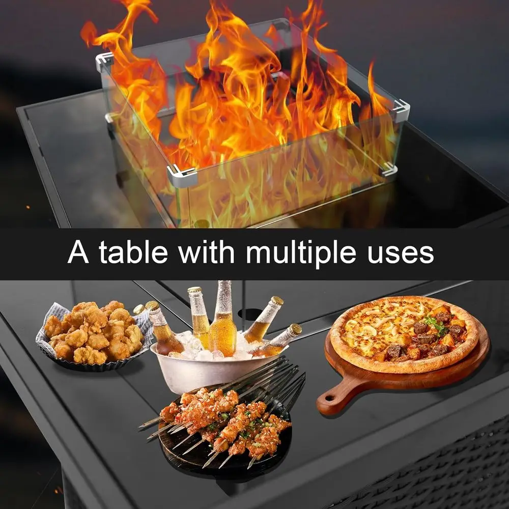 طقم أثاث خارجي من الخوص، أريكة - مراجعة Outdoor Furniture With Fire Pit وسعره