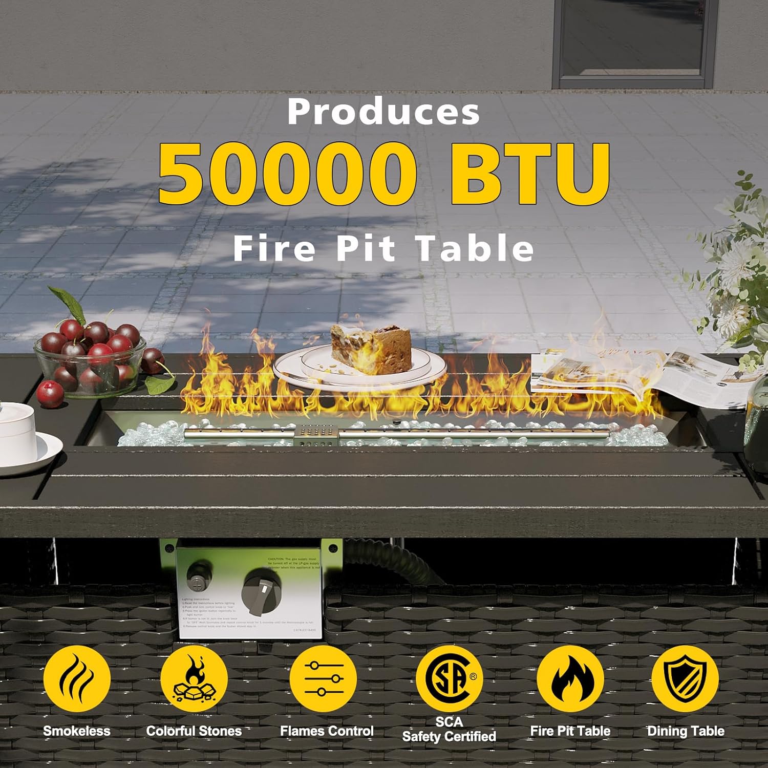 طقم أثاث للفناء مع طاولة موقد  - مراجعة Outdoor Furniture With Fire Pit وسعره