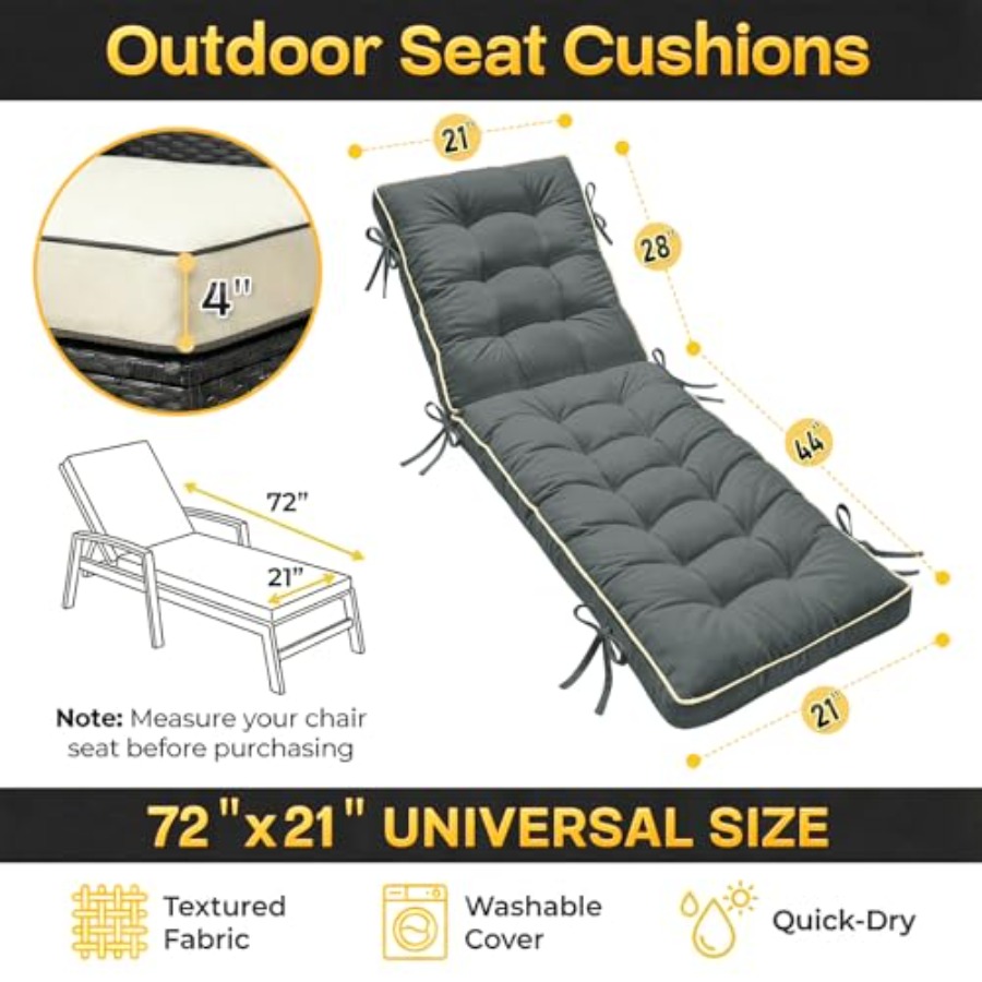 وسادة كرسي استرخاء قابلة للطي  - مراجعة Outdoor Furniture Quick Dry وسعره