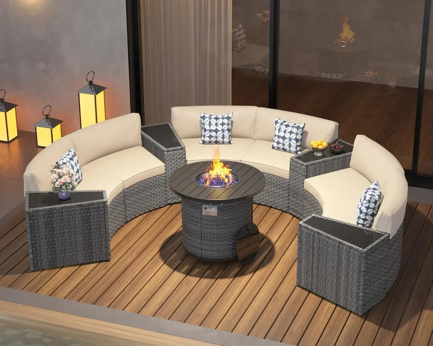 مجموعة أثاث الفناء مع طاولة حف - مراجعة Outdoor Furniture With Fire Pit وسعره