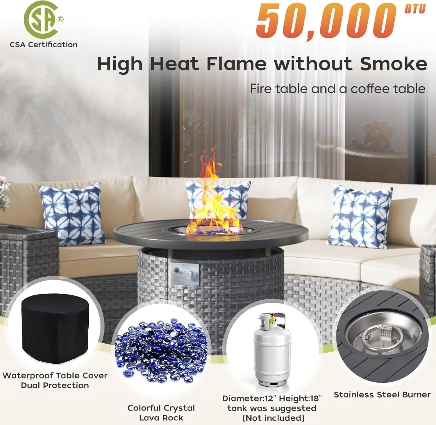 مجموعة أثاث الفناء مع طاولة حف - مراجعة Outdoor Furniture With Fire Pit وسعره
