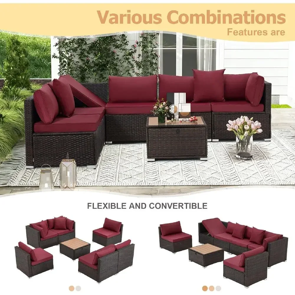 طقم أثاث خارجي مكون من 7 قطع:  - مراجعة Outdoor Furniture Balcony وسعره