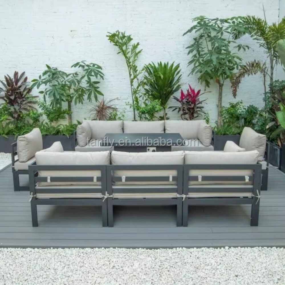طقم أثاث خارجي للفنادق والفلل، - مراجعة Outdoor Furniture With Fire Pit وسعره