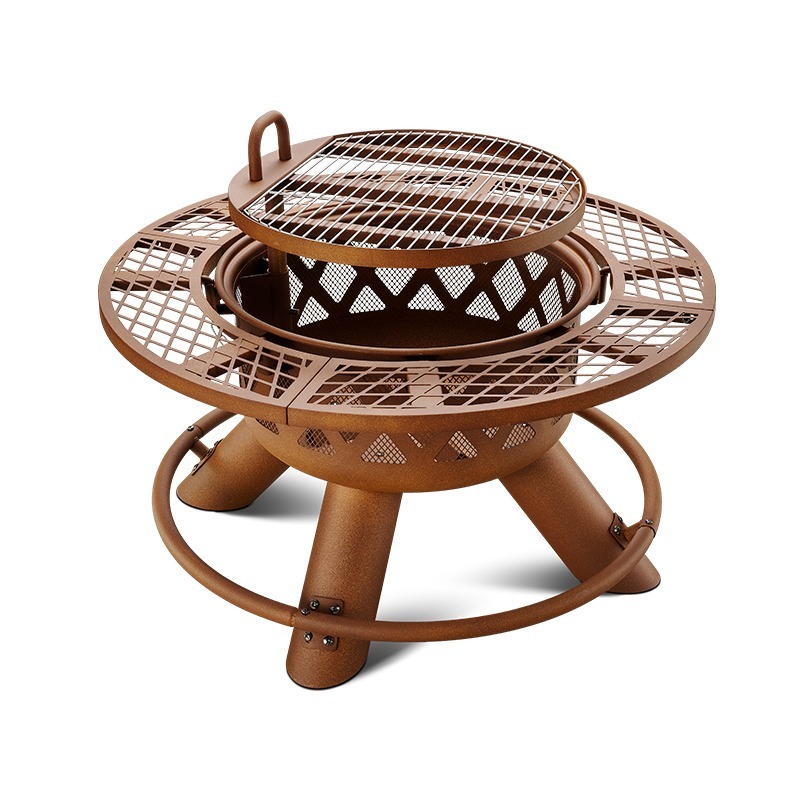 مجموعة شواء وتدفئة خارجية حديث - مراجعة Outdoor Furniture With Fire Pit وسعره