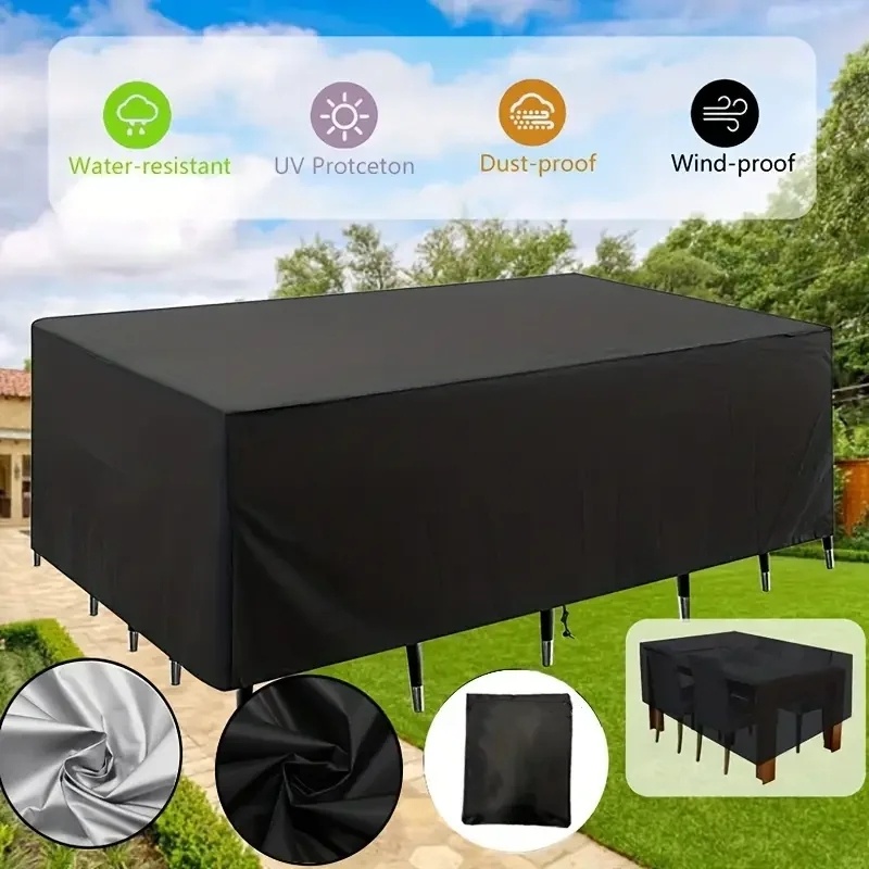 غطاء أثاث الفناء المستطيل، غطا - مراجعة Outdoor Furniture Table And Chairs وسعره