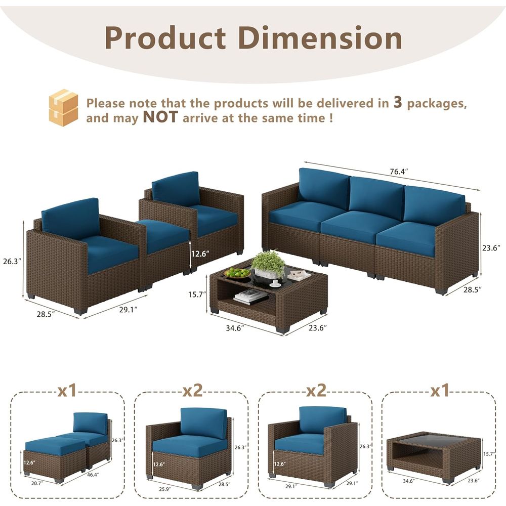 طقم أثاث خارجي مكون من 7 قطع:  - مراجعة Outdoor Furniture Table And Chairs وسعره