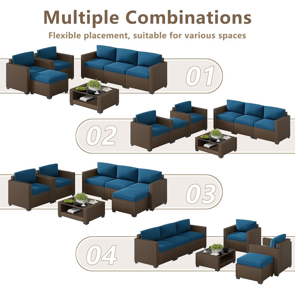 طقم أثاث خارجي مكون من 7 قطع:  - مراجعة Outdoor Furniture Table And Chairs وسعره